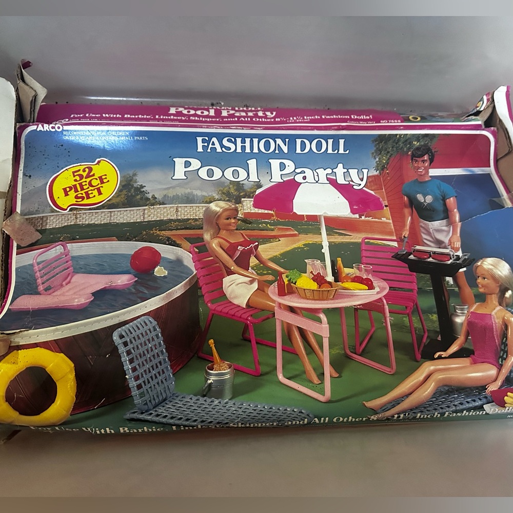 Arco Fashion Doll Pool Party As Is INCOMPLETE Vintage 80’s